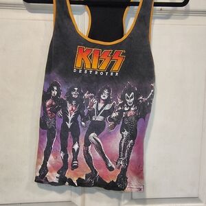 Kiss Destroyer Tank Top - Black and Orange. Missing Tag But Pretty Sure It Is Sm